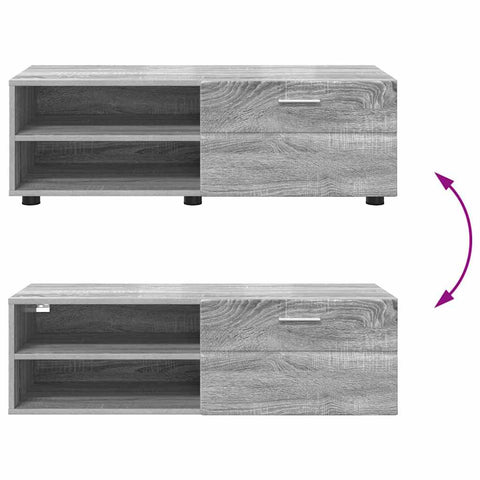 vidaXL TV Cabinet Grey sonoma 100.5 x 39 x 30 cm Engineered wood