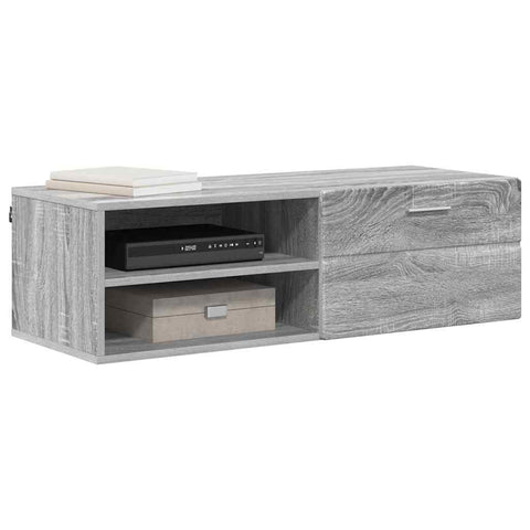 vidaXL TV Cabinet Grey sonoma 100.5 x 39 x 30 cm Engineered wood