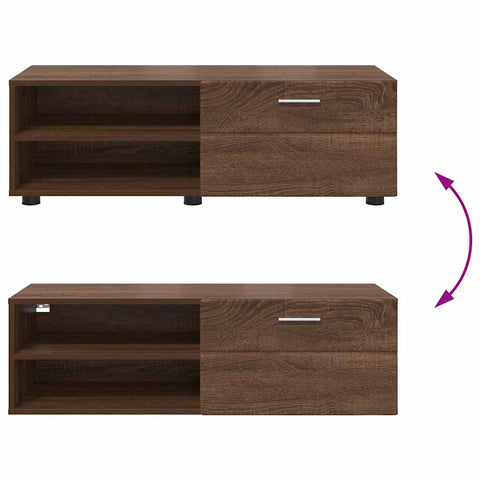 vidaXL TV Cabinet Brown oak 100.5 x 39 x 30 cm Engineered wood