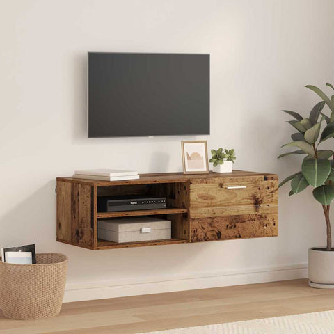 vidaXL TV Cabinet Old wood 100.5 x 39 x 30 cm Engineered wood