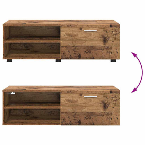 vidaXL TV Cabinet Old wood 100.5 x 39 x 30 cm Engineered wood