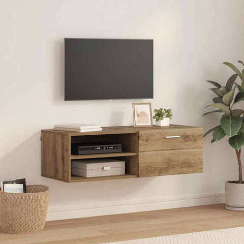 vidaXL TV Cabinet Artisan oak 100.5 x 39 x 30 cm Engineered wood