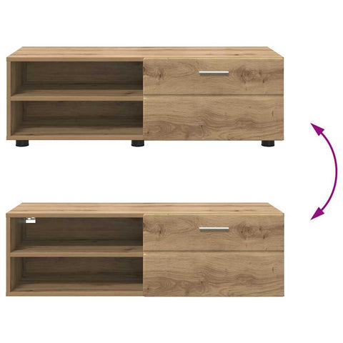vidaXL TV Cabinet Artisan oak 100.5 x 39 x 30 cm Engineered wood