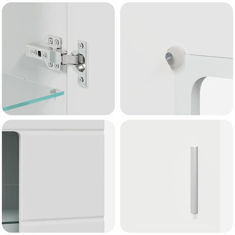 vidaXL Sideboard with Shelf White 55.5 x 29 x 100 cm Engineered Wood