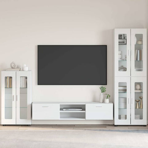 vidaXL Sideboard with Shelf White 55.5 x 29 x 100 cm Engineered Wood