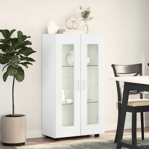 vidaXL Sideboard with Shelf White 55.5 x 29 x 100 cm Engineered Wood