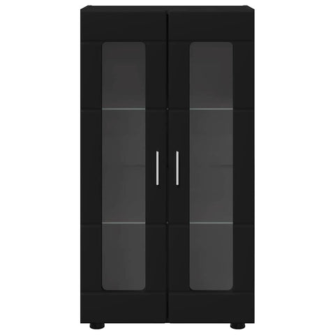 vidaXL Sideboard with Shelf Black 55.5 x 29 x 100 cm Engineered Wood