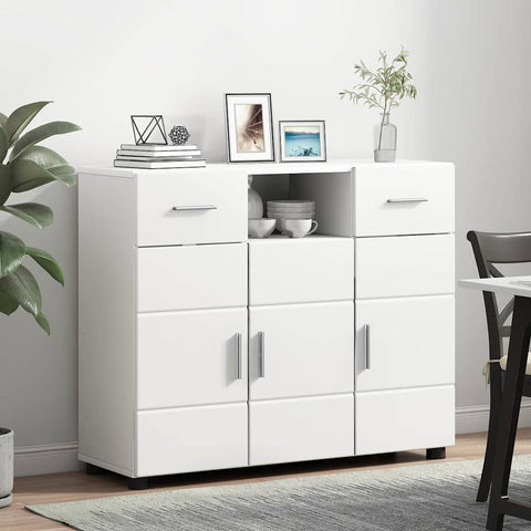 vidaXL Sideboard with Drawer White 88.5 x 30.5 x 73 cm Engineered wood