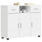 vidaXL Sideboard with Drawer White 88.5 x 30.5 x 73 cm Engineered wood