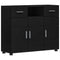 vidaXL Sideboard with Drawer Black 88.5 x 30.5 x 73 cm Engineered wood