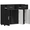 vidaXL Sideboard with Drawer Black 88.5 x 30.5 x 73 cm Engineered wood