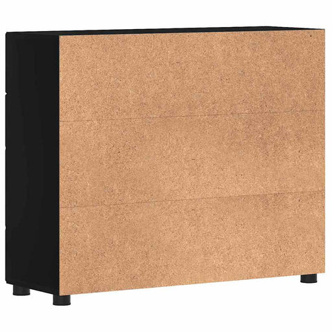 vidaXL Sideboard with Drawer Black 88.5 x 30.5 x 73 cm Engineered wood