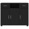 vidaXL Sideboard with Drawer Black 88.5 x 30.5 x 73 cm Engineered wood