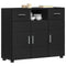 vidaXL Sideboard with Drawer Black 88.5 x 30.5 x 73 cm Engineered wood