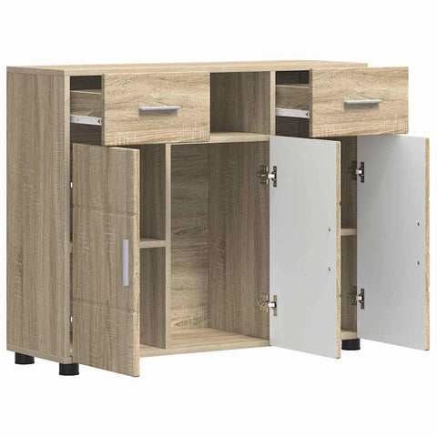 vidaXL Sideboard Sonoma oak 88.5 x 30.5 x 73 cm Engineered wood