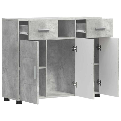 vidaXL Sideboard Concrete grey 88.5 x 30.5 x 73 cm Engineered wood