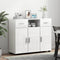 vidaXL Sideboard High gloss white 88.5 x 30.5 x 73 cm Engineered wood