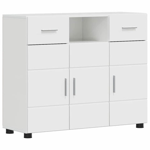 vidaXL Sideboard High gloss white 88.5 x 30.5 x 73 cm Engineered wood
