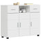vidaXL Sideboard High gloss white 88.5 x 30.5 x 73 cm Engineered wood