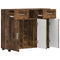 vidaXL Sideboard Smoked oak 88.5 x 30.5 x 73 cm Engineered wood