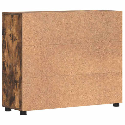 vidaXL Sideboard Smoked oak 88.5 x 30.5 x 73 cm Engineered wood