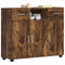 vidaXL Sideboard Smoked oak 88.5 x 30.5 x 73 cm Engineered wood