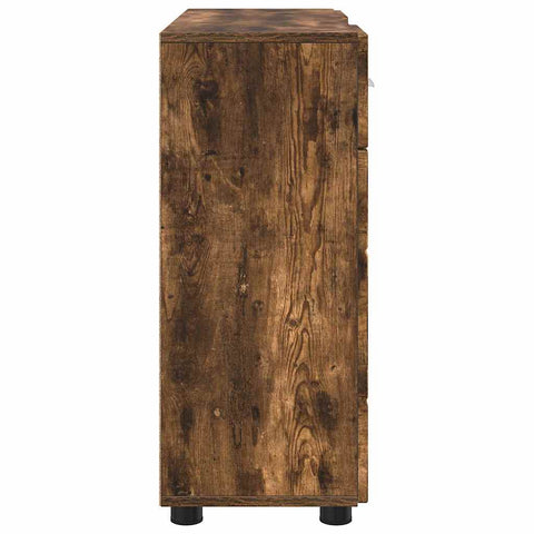 vidaXL Sideboard Smoked oak 88.5 x 30.5 x 73 cm Engineered wood