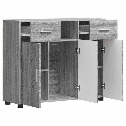 vidaXL Sideboard Grey sonoma 88.5 x 30.5 x 73 cm Engineered wood