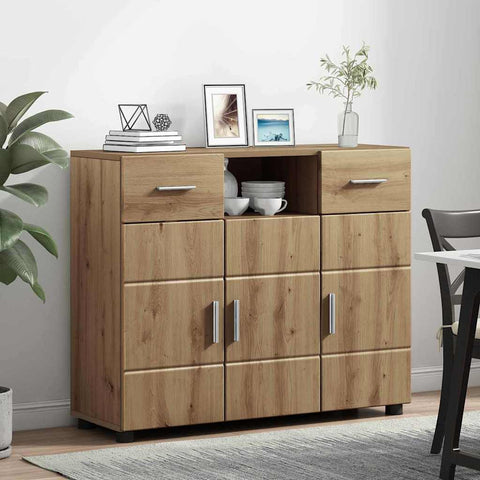 vidaXL Sideboard Artisan oak 88.5 x 30.5 x 73 cm Engineered wood