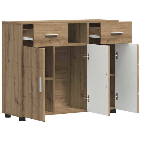 vidaXL Sideboard Artisan oak 88.5 x 30.5 x 73 cm Engineered wood