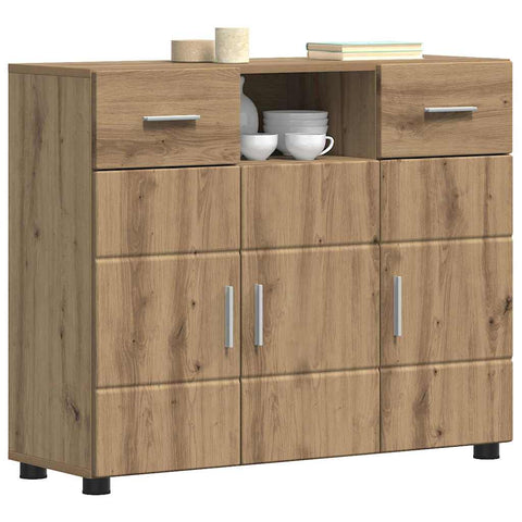 vidaXL Sideboard Artisan oak 88.5 x 30.5 x 73 cm Engineered wood