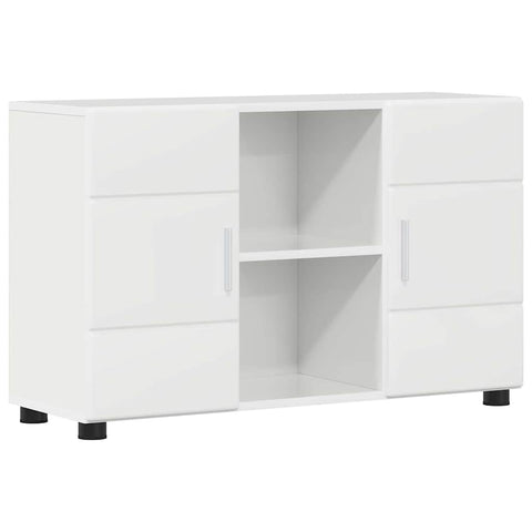 vidaXL Sideboard with Shelf High Gloss White 88.5 x 30.5 x 55.5 cm