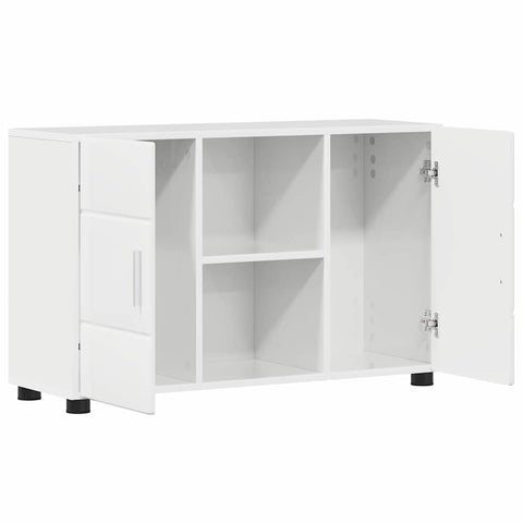 vidaXL Sideboard with Shelf High Gloss White 88.5 x 30.5 x 55.5 cm