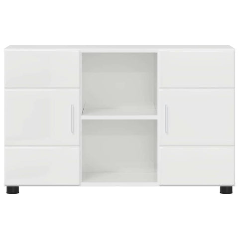 vidaXL Sideboard with Shelf High Gloss White 88.5 x 30.5 x 55.5 cm
