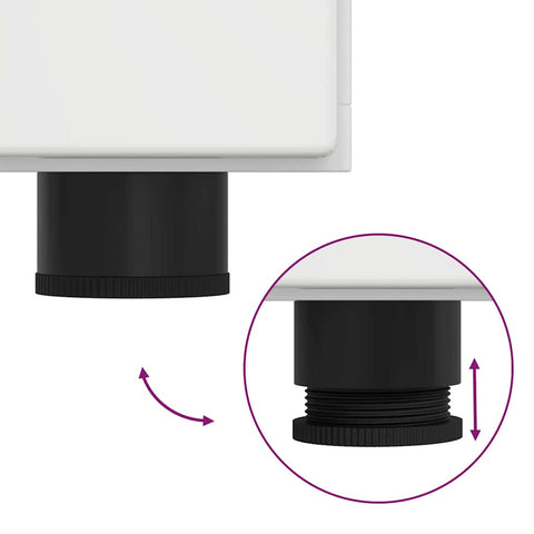 vidaXL Sideboard with Shelf High Gloss White 88.5 x 30.5 x 55.5 cm