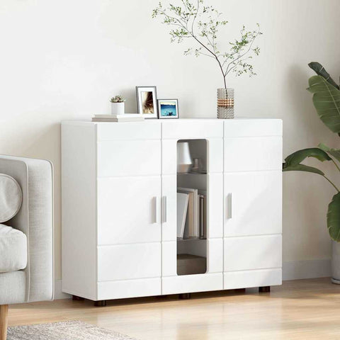 vidaXL Sideboard with Shelf White 55.5 x 29 x 100 cm Engineered wood