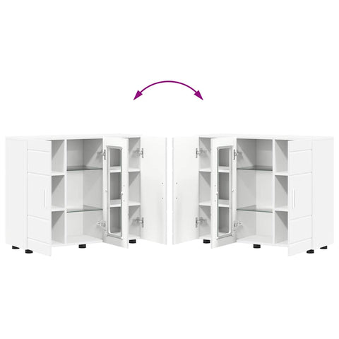vidaXL Sideboard with Shelf White 55.5 x 29 x 100 cm Engineered wood