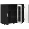 vidaXL Sideboard with Shelf Black 55.5 x 29 x 100 cm Engineered wood