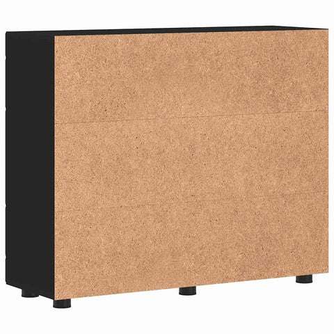 vidaXL Sideboard with Shelf Black 55.5 x 29 x 100 cm Engineered wood