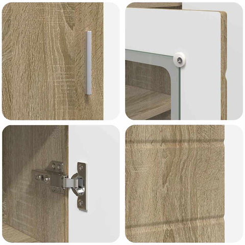 vidaXL Sideboard Sonoma oak 55.5 x 29 x 100 cm Engineered wood