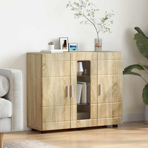 vidaXL Sideboard Sonoma oak 55.5 x 29 x 100 cm Engineered wood
