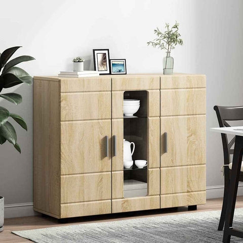 vidaXL Sideboard Sonoma oak 55.5 x 29 x 100 cm Engineered wood