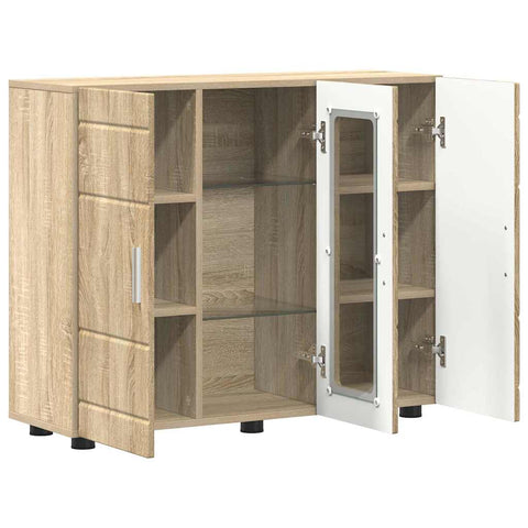 vidaXL Sideboard Sonoma oak 55.5 x 29 x 100 cm Engineered wood