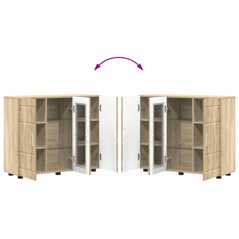 vidaXL Sideboard Sonoma oak 55.5 x 29 x 100 cm Engineered wood