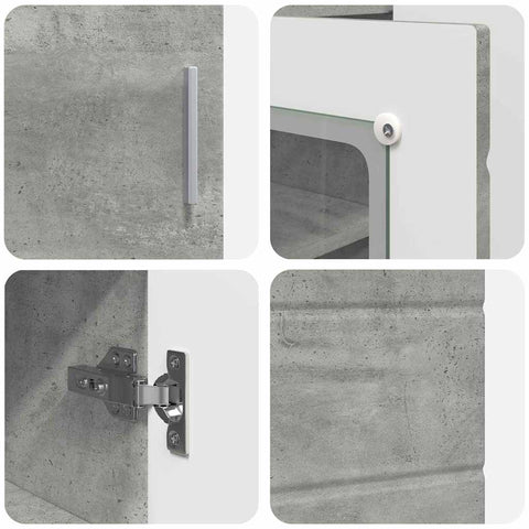 vidaXL Sideboard Concrete grey 55.5 x 29 x 100 cm Engineered wood