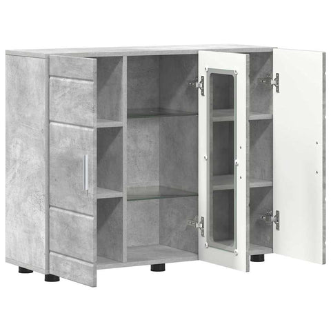 vidaXL Sideboard Concrete grey 55.5 x 29 x 100 cm Engineered wood