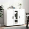 vidaXL Sideboard High gloss white 55.5 x 29 x 100 cm Engineered wood