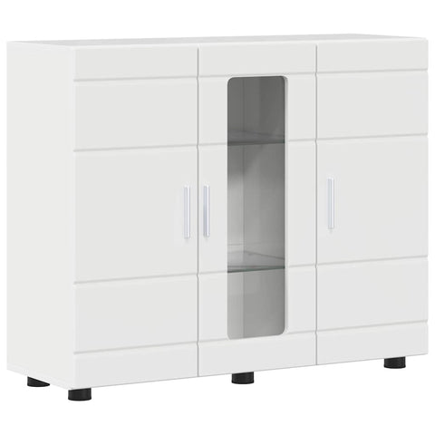 vidaXL Sideboard High gloss white 55.5 x 29 x 100 cm Engineered wood
