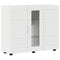 vidaXL Sideboard High gloss white 55.5 x 29 x 100 cm Engineered wood