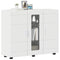 vidaXL Sideboard High gloss white 55.5 x 29 x 100 cm Engineered wood